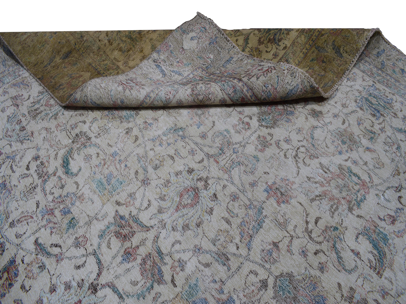 Vintage Distressed Persian Rug – Stone Echo
