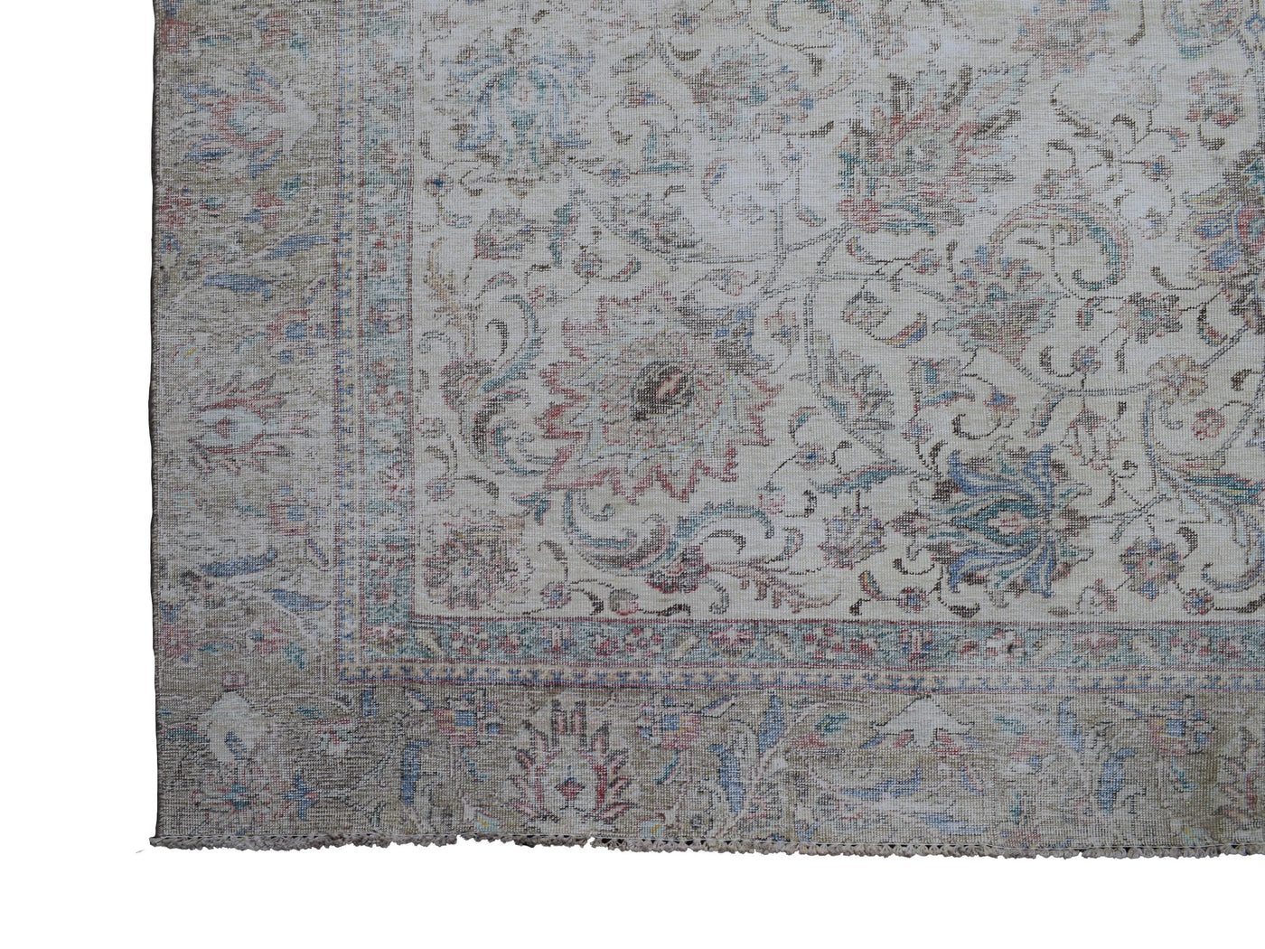 Vintage Distressed Persian Rug – Stone Echo