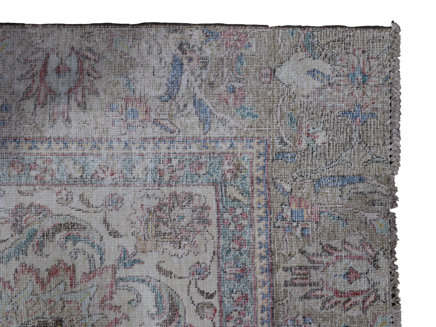 Vintage Distressed Persian Rug – Stone Echo