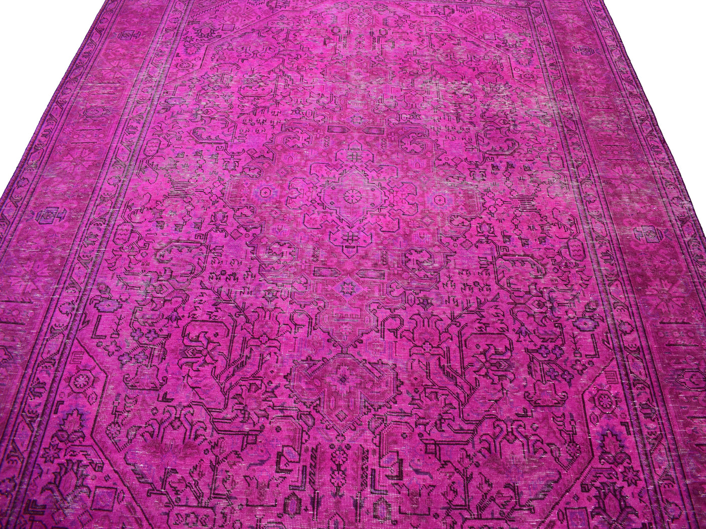Vintage Overdyed Persian Rug – Wheat Whisper