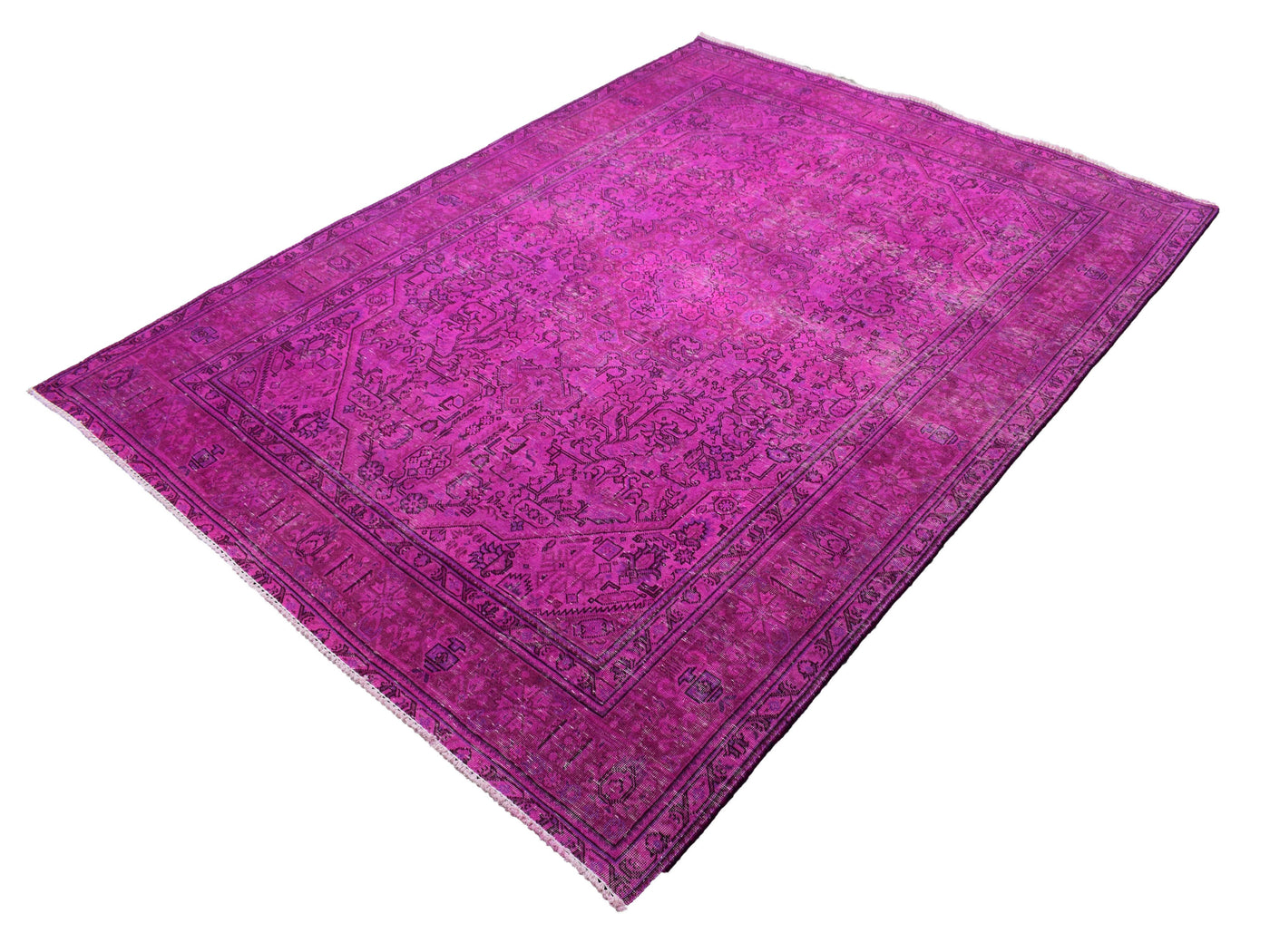 Vintage Overdyed Persian Rug – Wheat Whisper