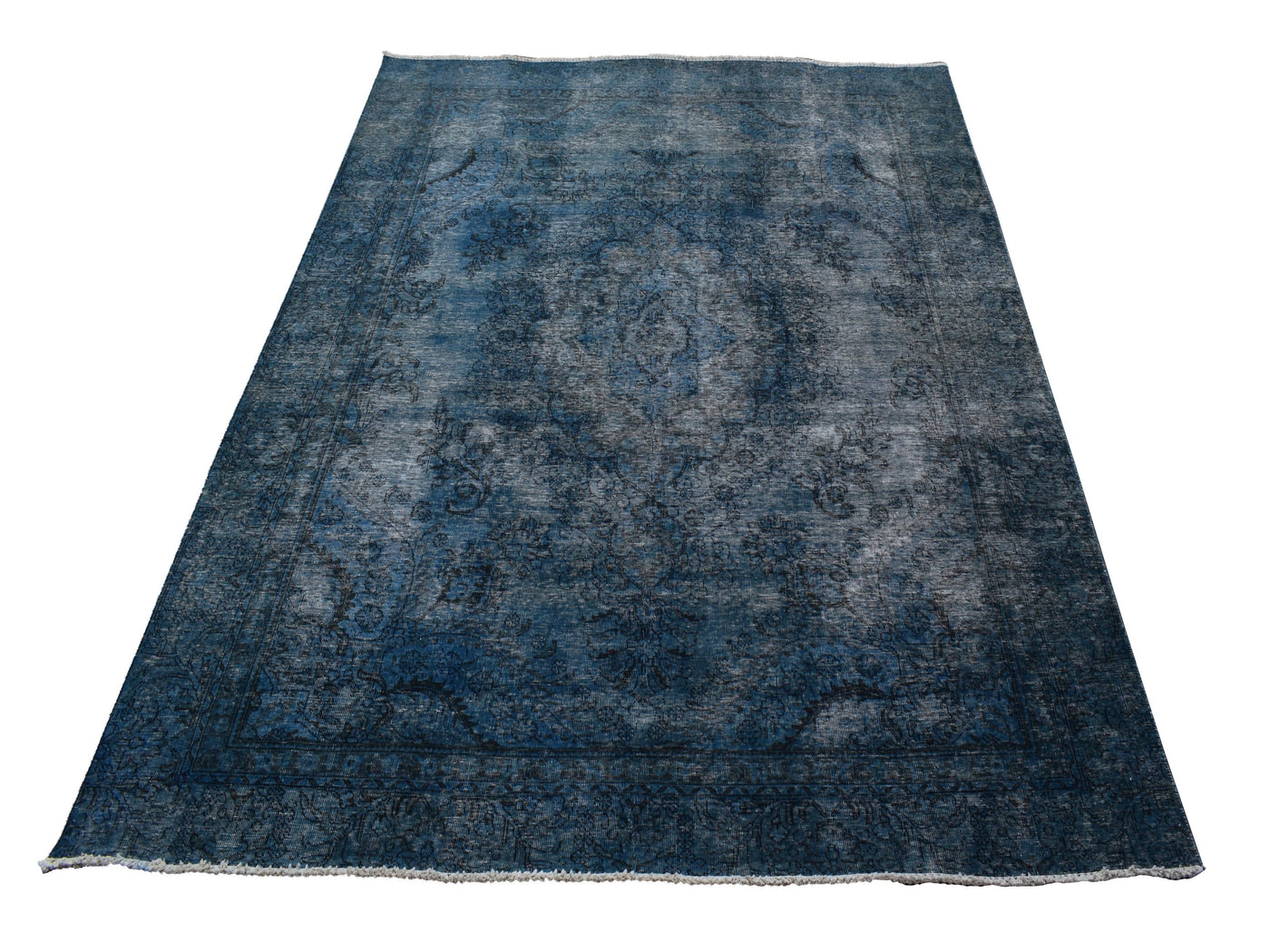 Vintage Overdyed Persian Rug – Azure Haze