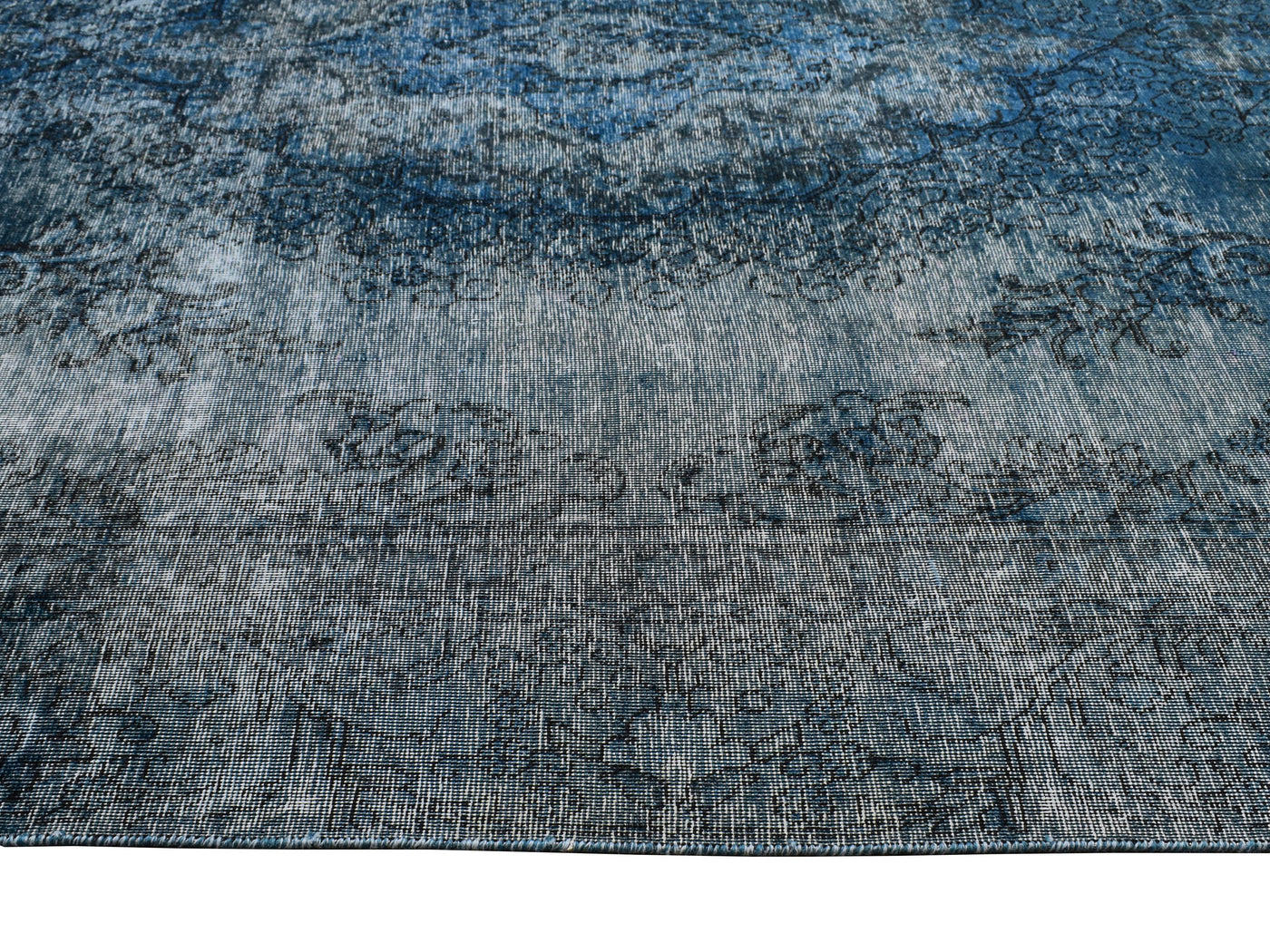 Vintage Overdyed Persian Rug – Azure Haze