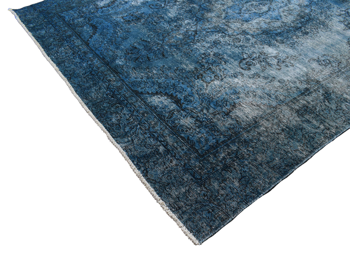 Vintage Overdyed Persian Rug – Azure Haze
