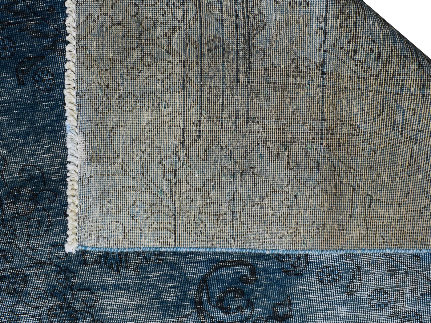 Vintage Overdyed Persian Rug – Azure Haze