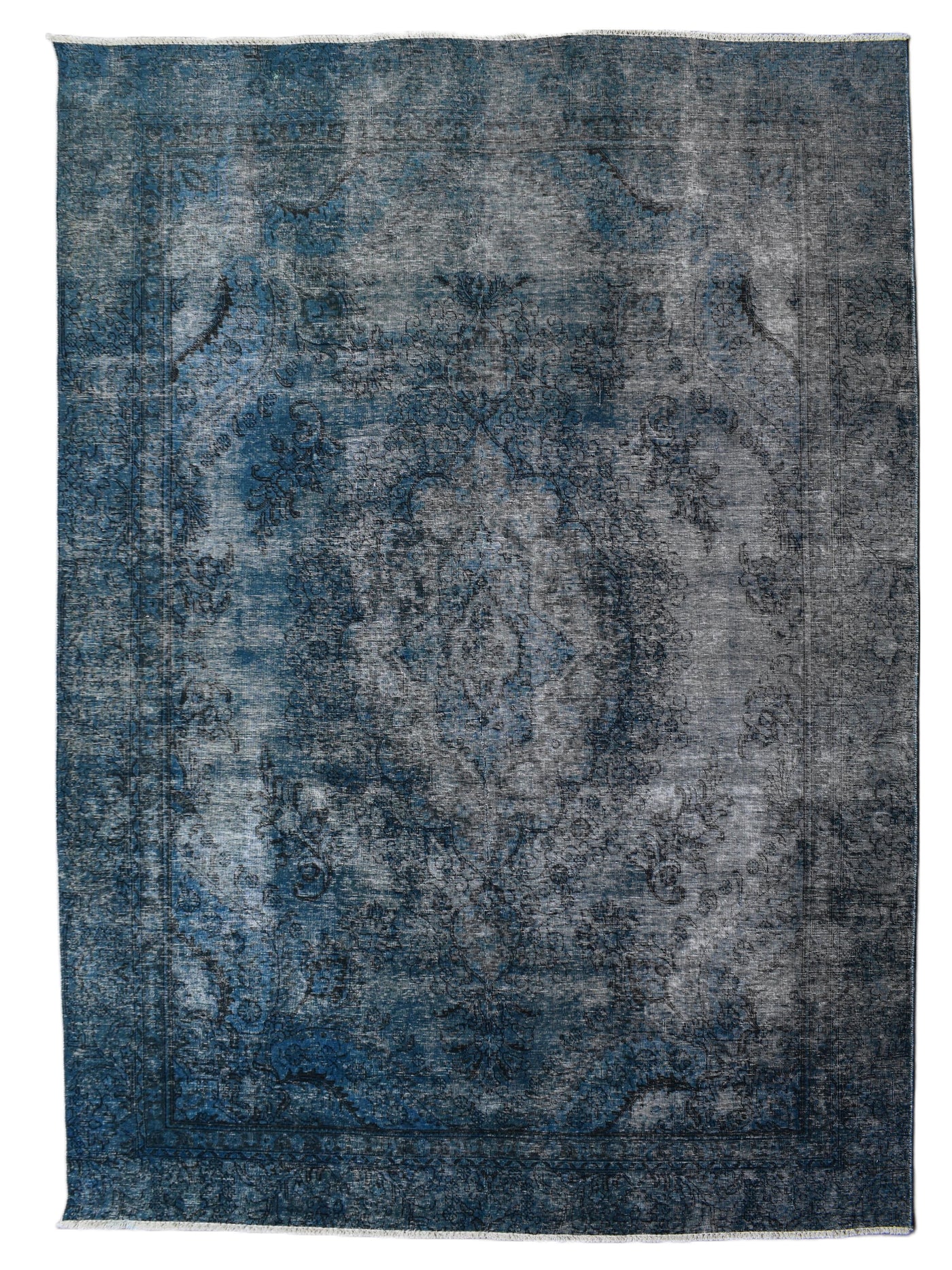 Vintage Overdyed Persian Rug – Azure Haze