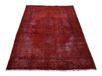 Vintage Overdyed Persian Rug – Vermilion Drift