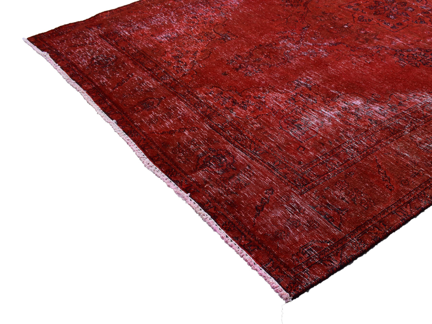 Vintage Overdyed Persian Rug – Vermilion Drift