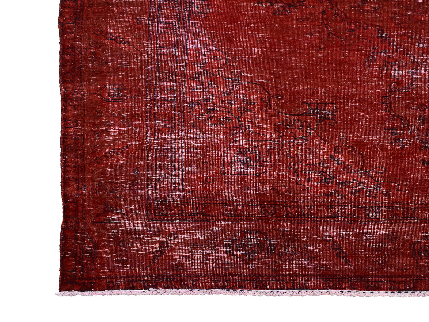 Vintage Overdyed Persian Rug – Vermilion Drift