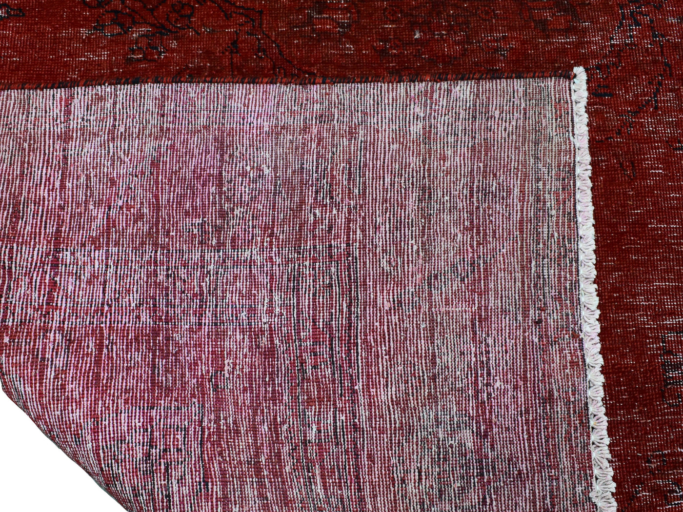 Vintage Overdyed Persian Rug – Vermilion Drift