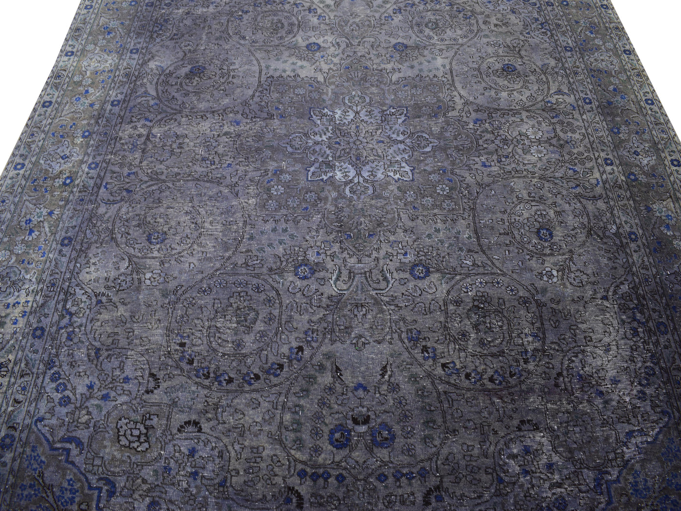 Vintage Overdyed Persian Rug – Charcoal Mirage