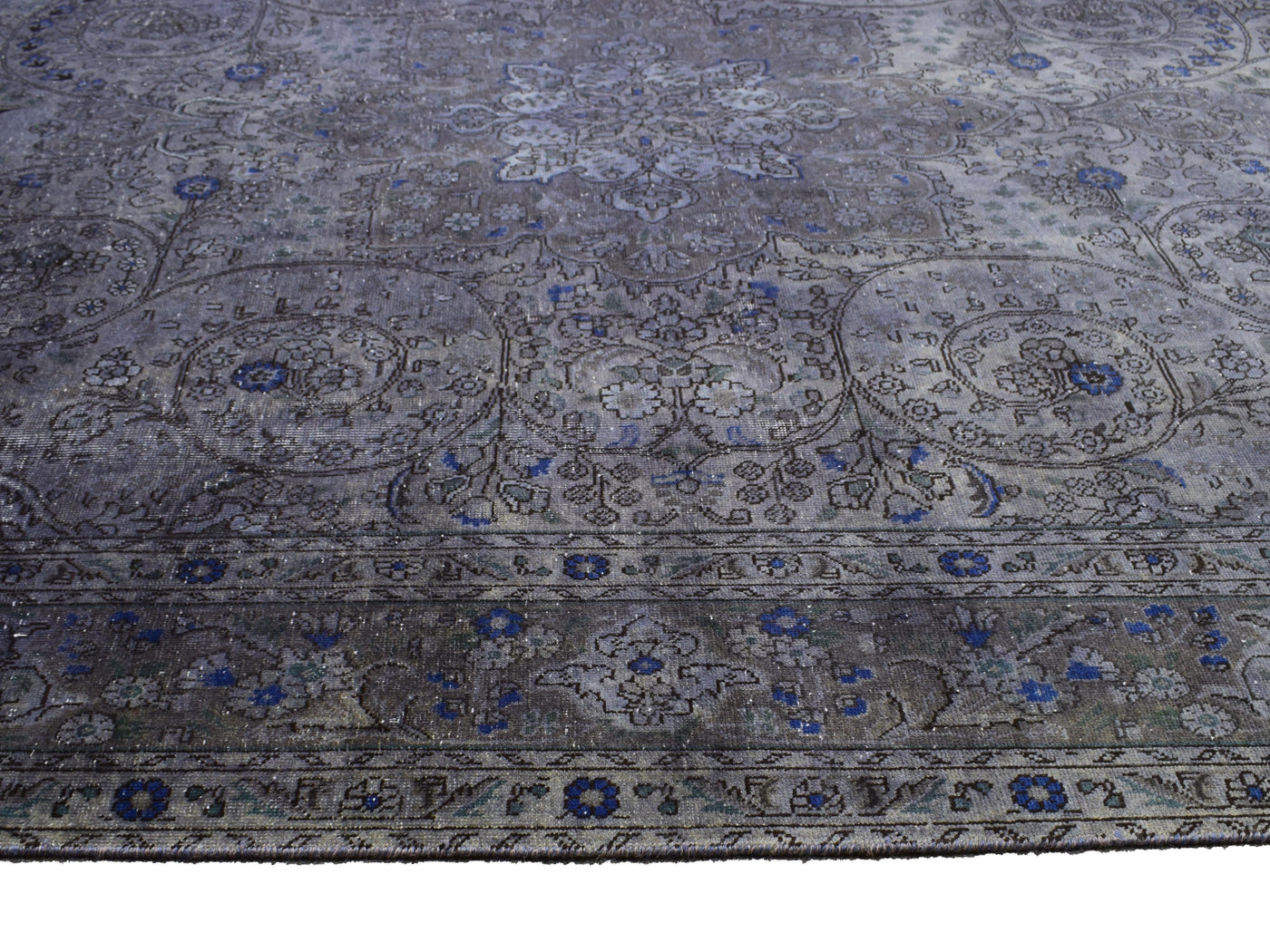 Vintage Overdyed Persian Rug – Charcoal Mirage