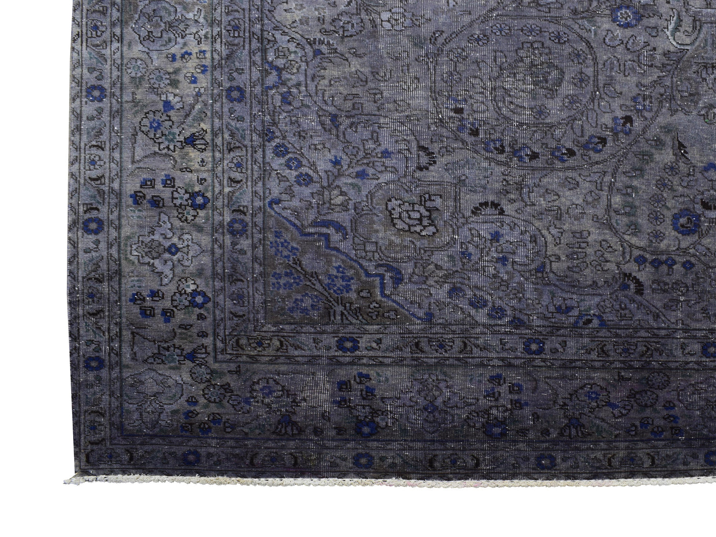 Vintage Overdyed Persian Rug – Charcoal Mirage