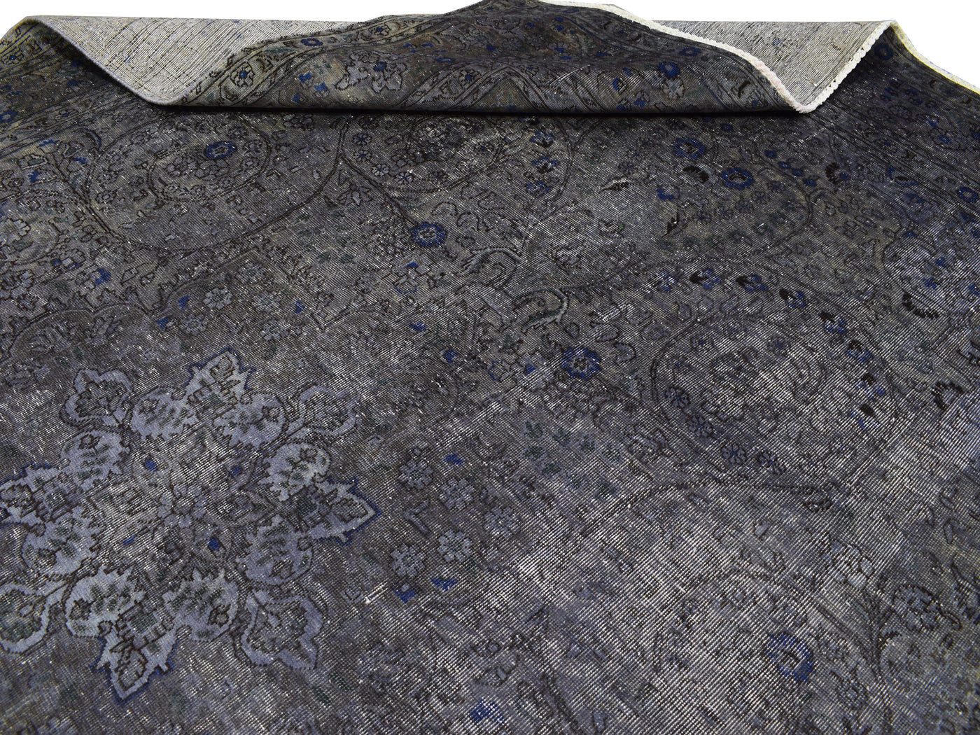 Vintage Overdyed Persian Rug – Charcoal Mirage
