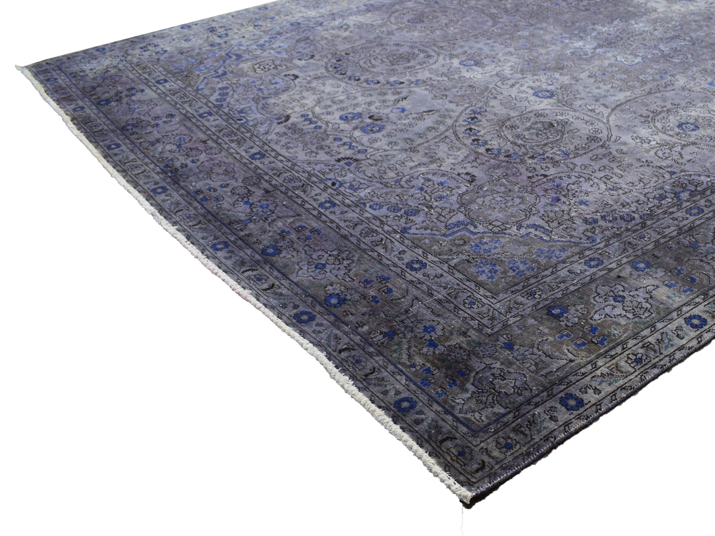 Vintage Overdyed Persian Rug – Charcoal Mirage