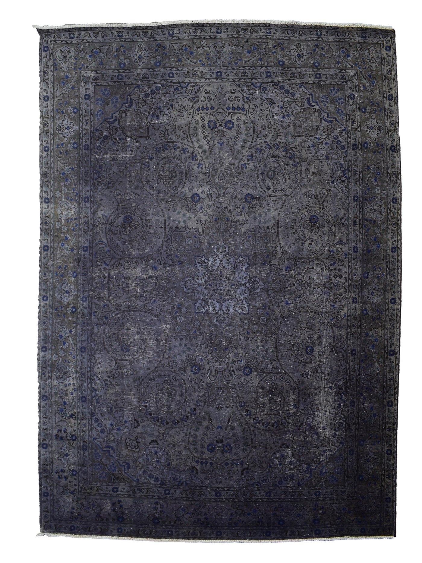 Vintage Overdyed Persian Rug – Charcoal Mirage