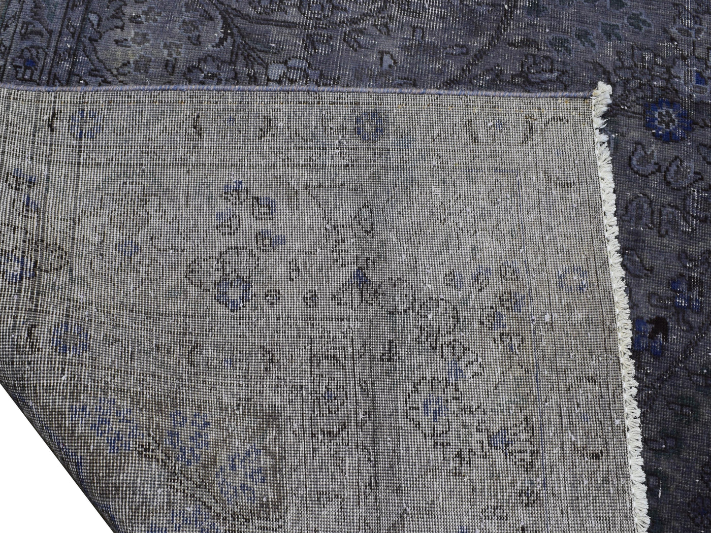 Vintage Overdyed Persian Rug – Charcoal Mirage