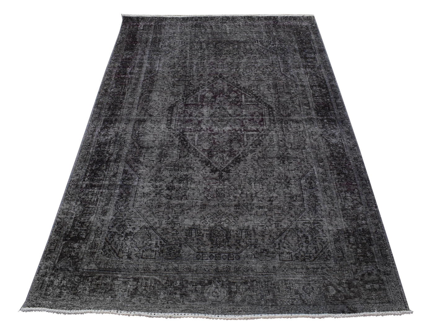 Vintage Overdyed Persian Rug – Noir Haze