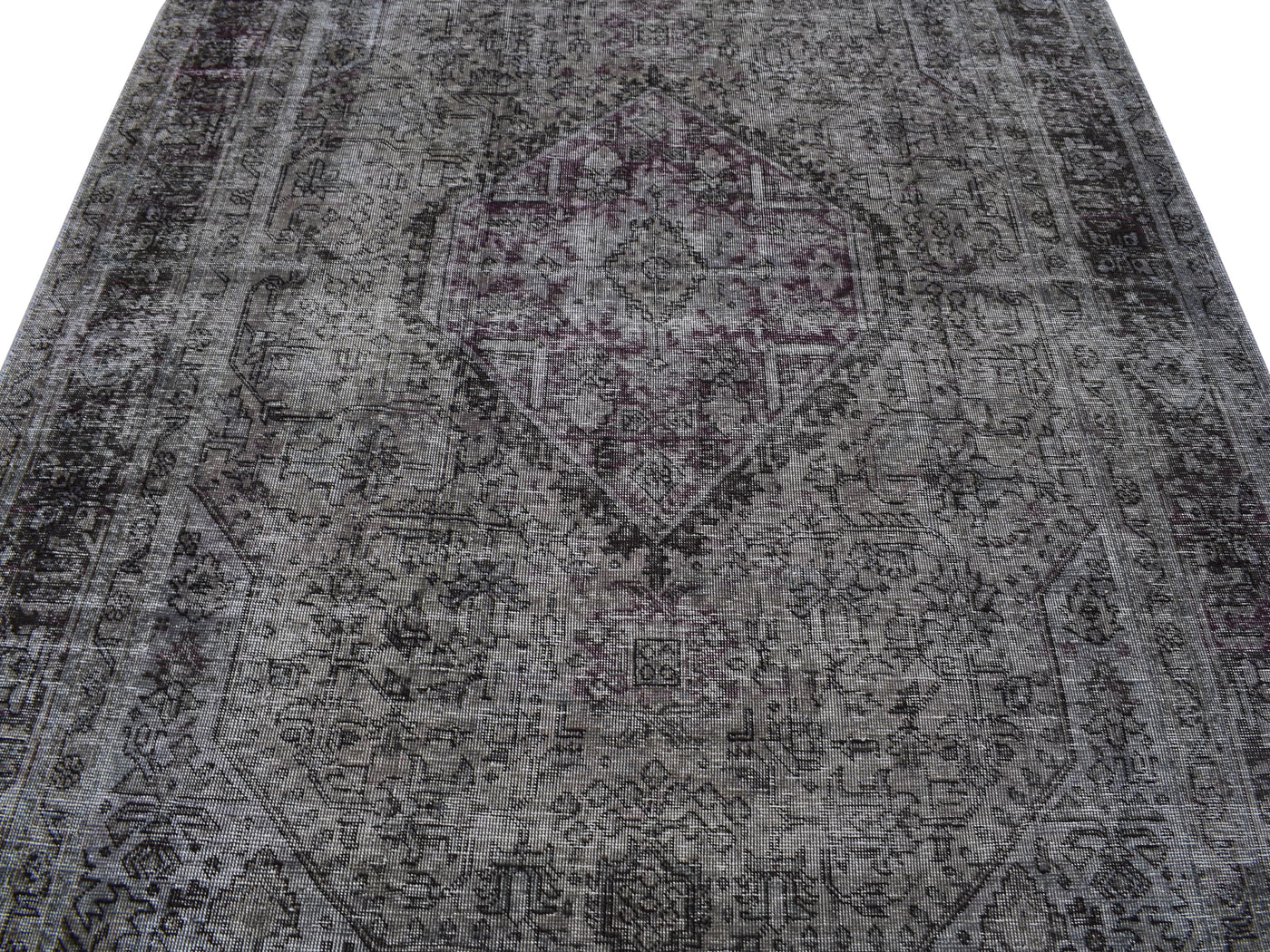 Vintage Overdyed Persian Rug – Noir Haze
