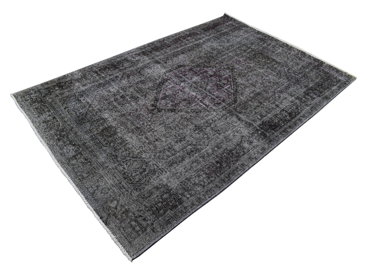 Vintage Overdyed Persian Rug – Noir Haze