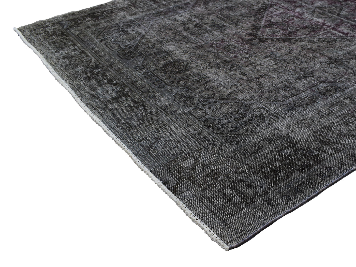 Vintage Overdyed Persian Rug – Noir Haze