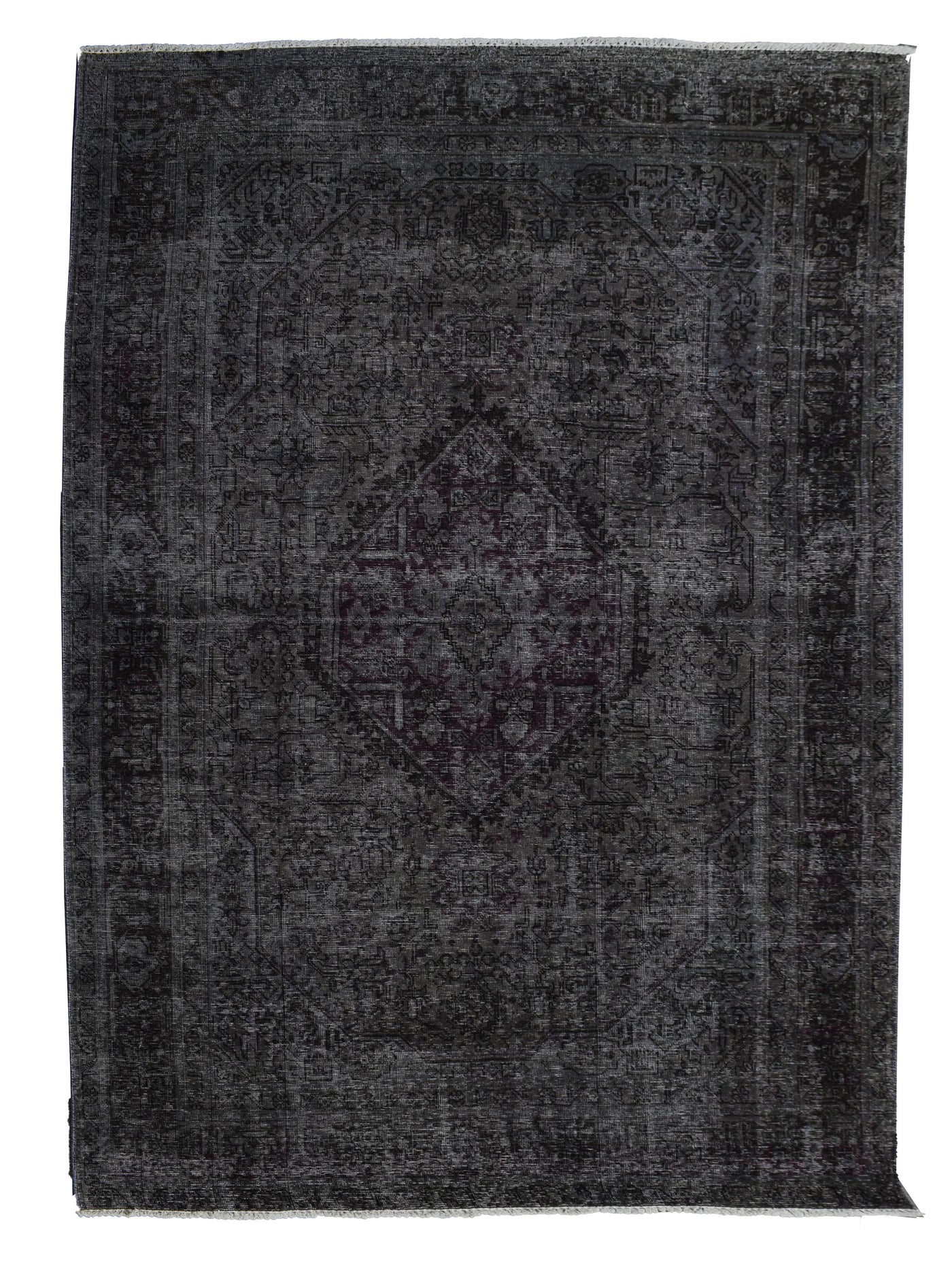 Vintage Overdyed Persian Rug – Noir Haze
