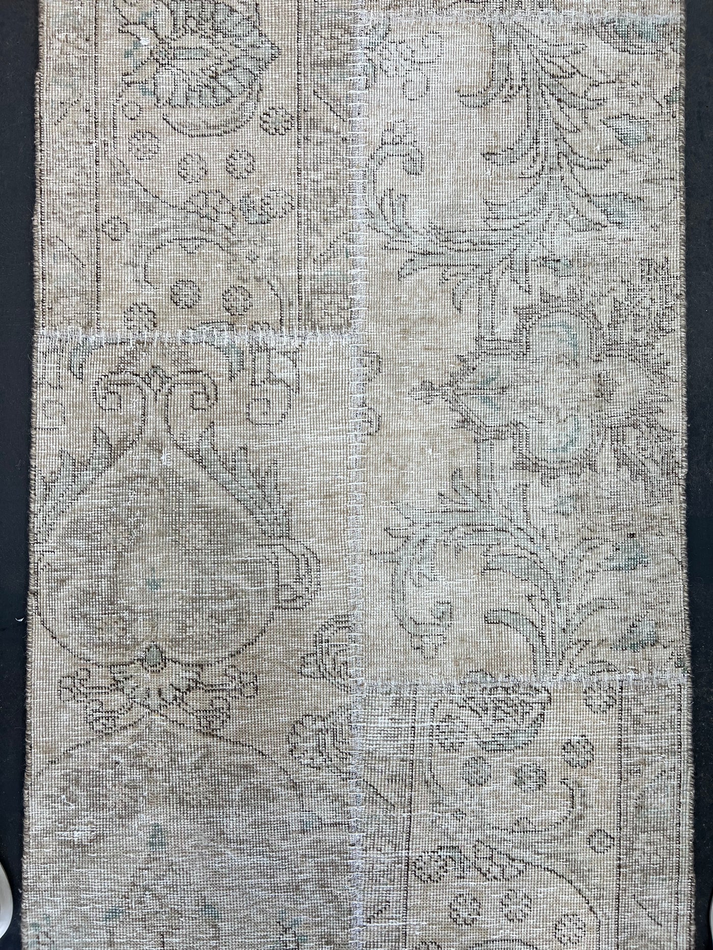 Vintage Patchwork Persian Runner Rug – Oatmeal Caravan