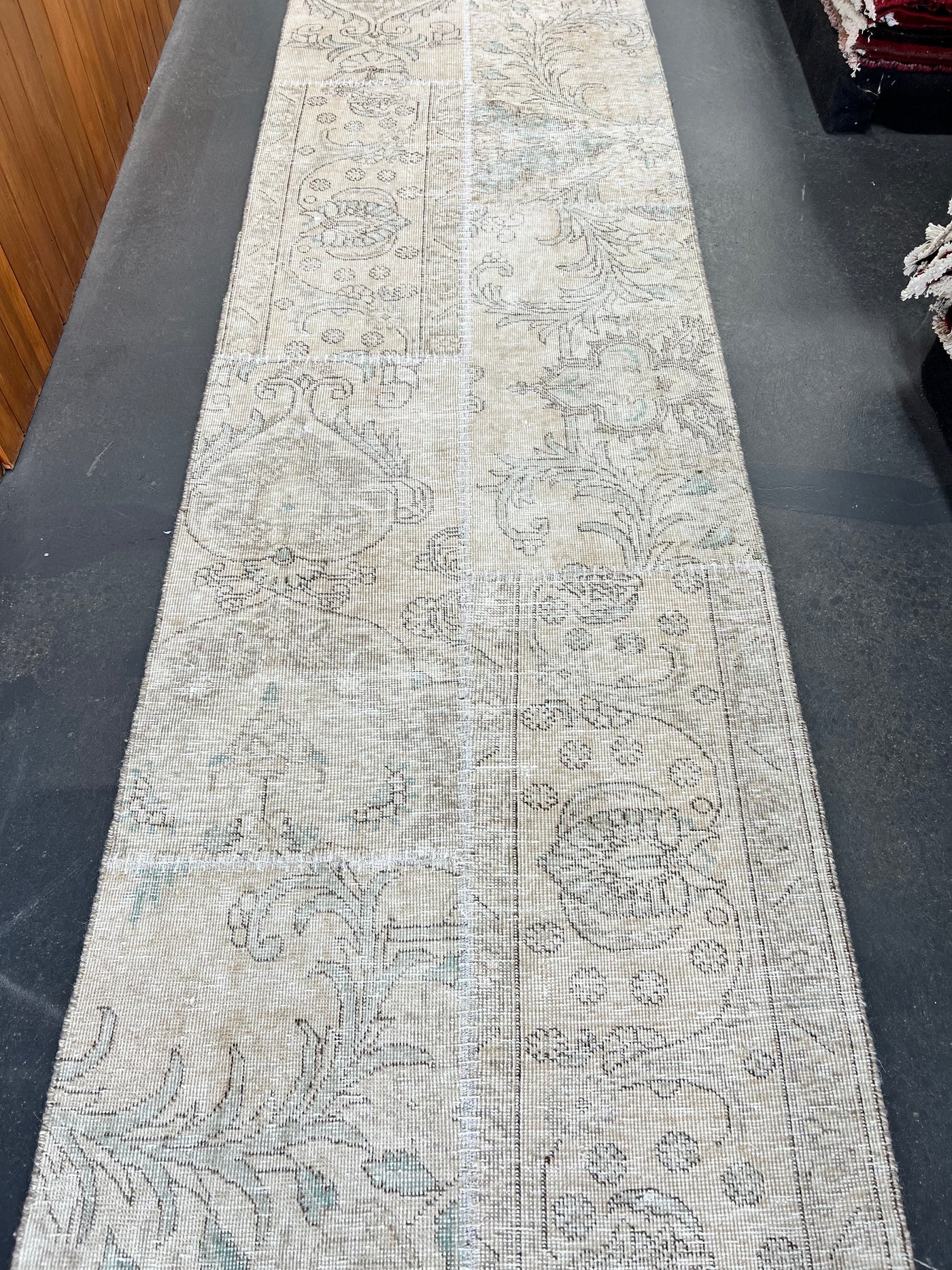 Vintage Patchwork Persian Runner Rug – Oatmeal Caravan