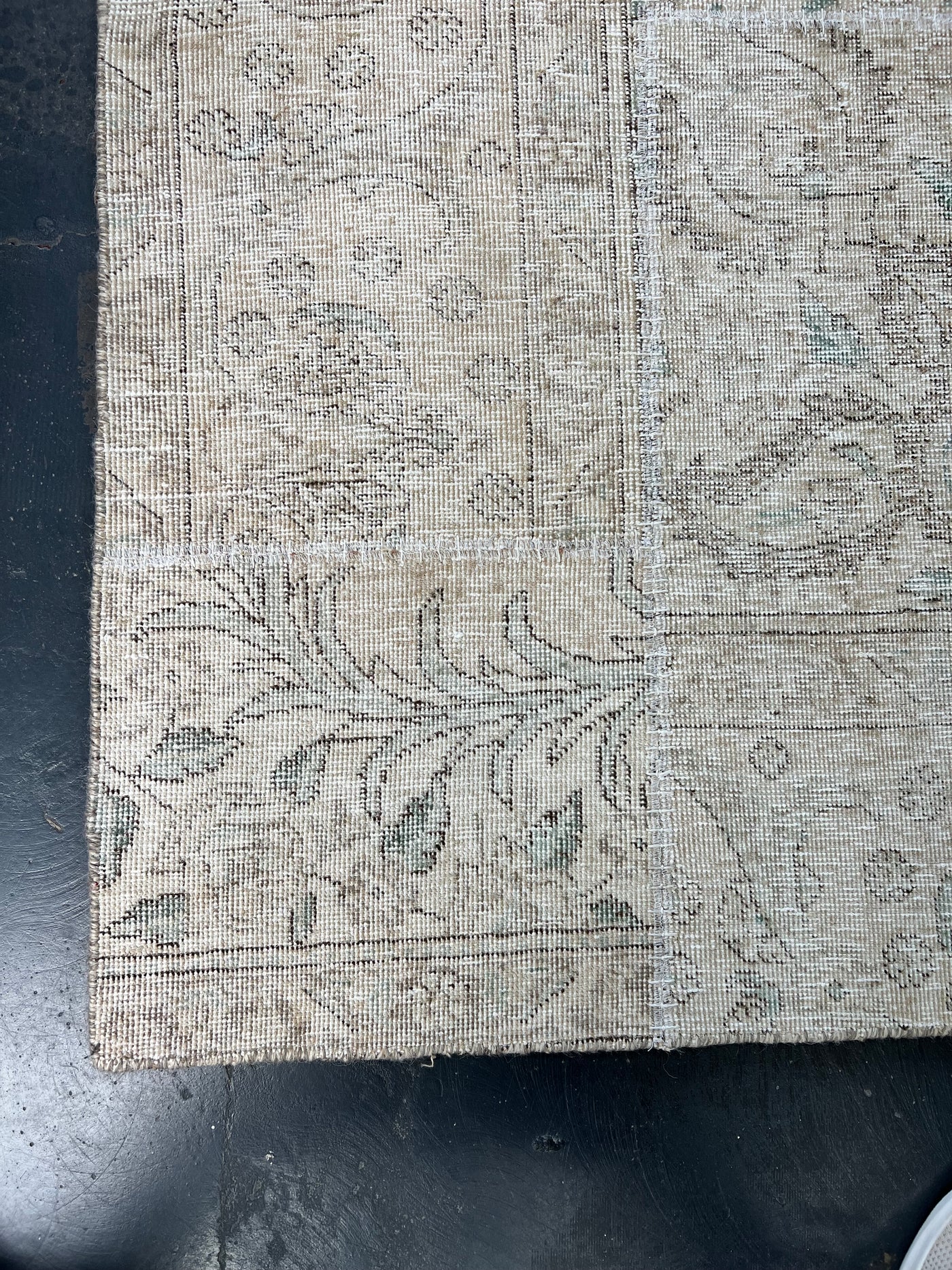 Vintage Patchwork Persian Runner Rug – Oatmeal Caravan