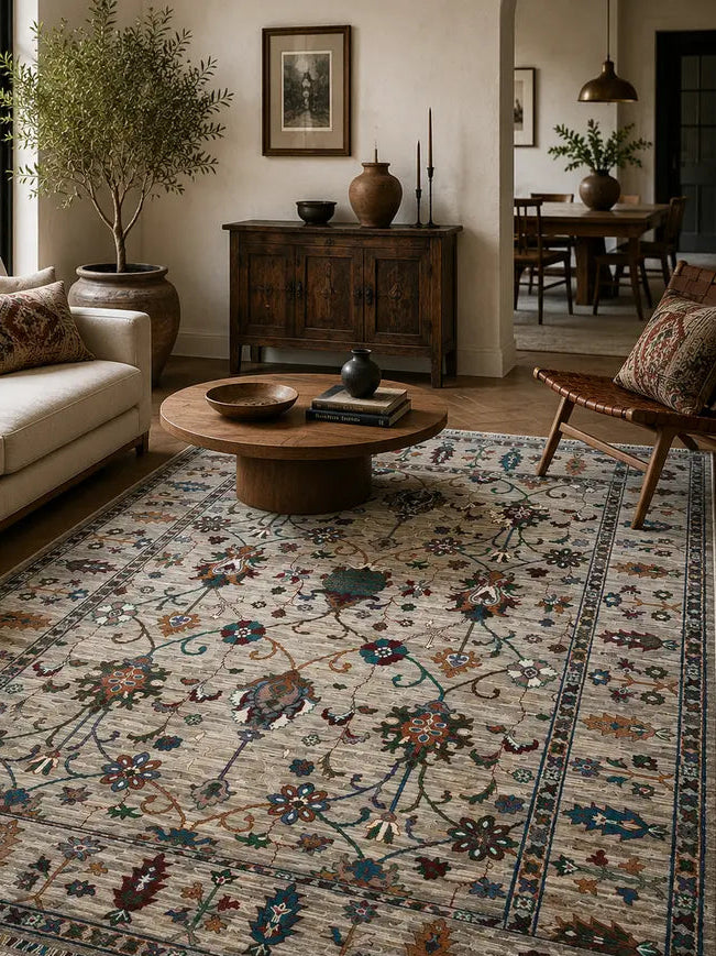 Khorjin Afghan Rug – Ocean Frame