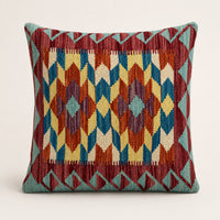 Chobi Kilim Cushion Cover – Sky Mosaic