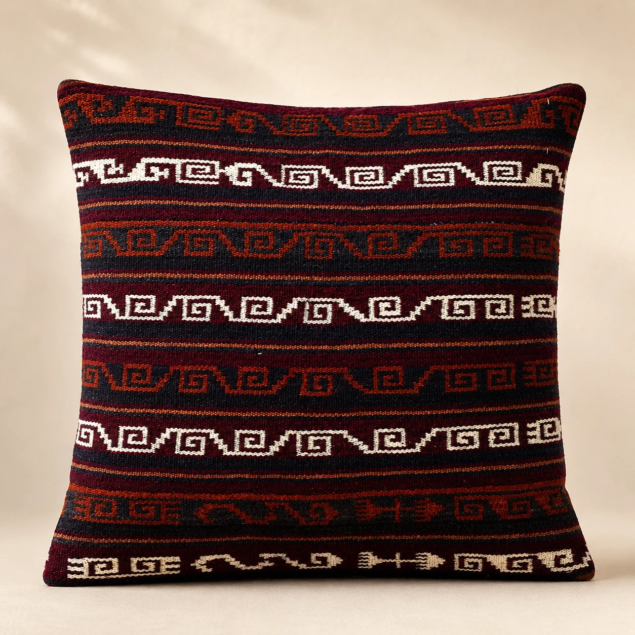 Kilim Cushion Cover – Auburn Stripe