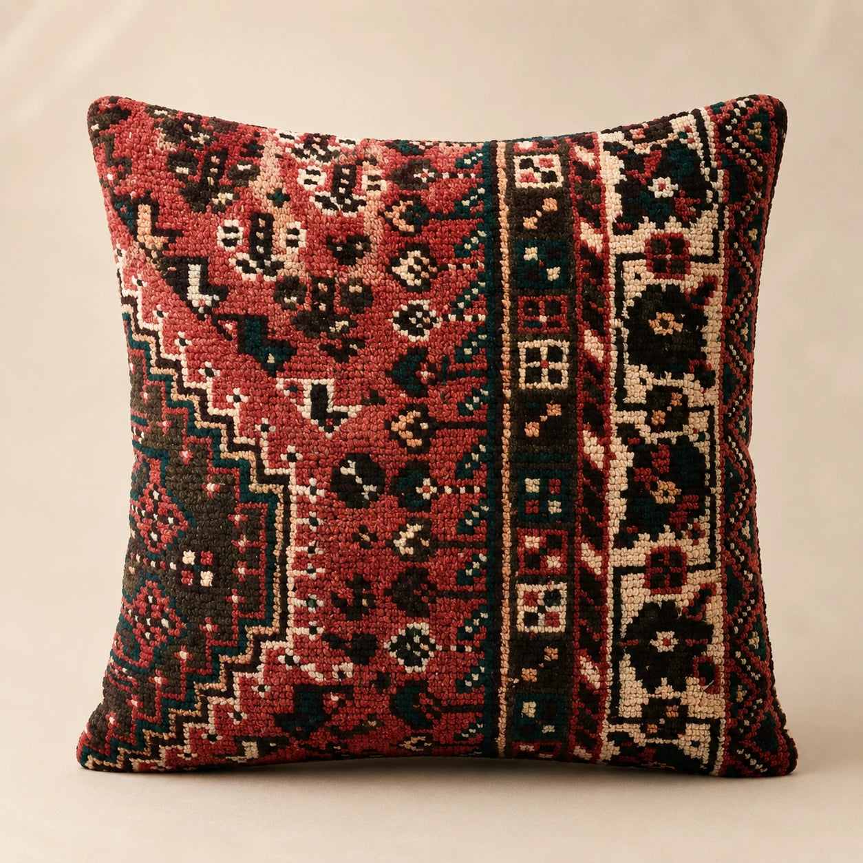 Vintage Over-Dyed Cushion Cover – Onyx Mirage