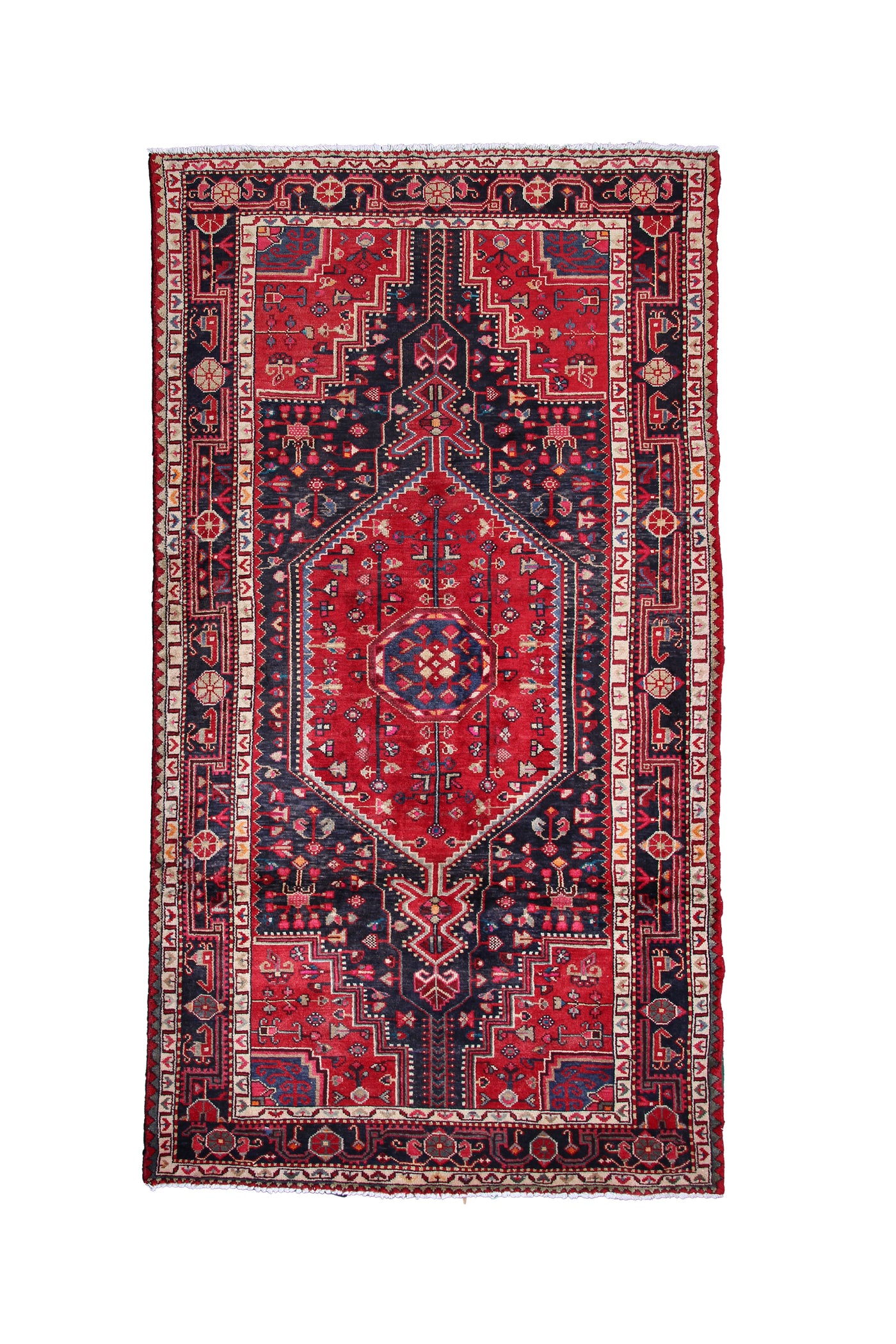 Vintage Tuyserkan Persian Rug – Carmine Trellis