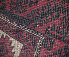 Hand Knotted Vintage Baluchi Persian Rug, 85 x 202 cm