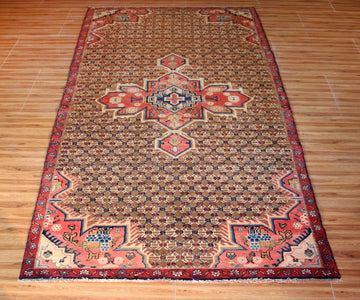 Hand Knotted Vintage Hamadan Persian Rug, 111 x 266 cm