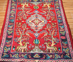 Hand Knotted Vintage Hamadan Persian Rug, 105 x 153 cm