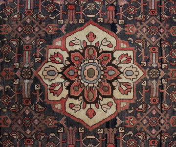 Hand Knotted Antique Hamadan Persian Rug, 136 x 296 cm