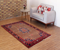 Hand Knotted Vintage Sonqor Persian Rug, 152 x 246 cm