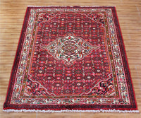 Hand Knotted Vintage Hamadan Persian Rug, 160 x 207 room view