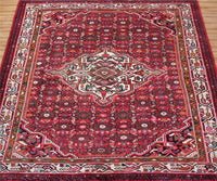 Hand Knotted Vintage Hamadan Persian Rug, 160 x 207 full rug view
