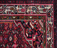 Hand Knotted Vintage Hamadan Persian Rug, 160 x 207 cm border detail