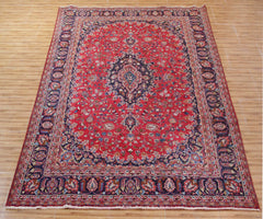 Hand Knotted Vintage Mashad Persian Rug, 238 x 322 cm (Clearance)
