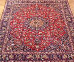 Hand Knotted Vintage Mashad Persian Rug, 283 x 382 cm (Clearance)