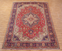 Hand Knotted Antique Tabriz Persian Rug, 240 x 332 cm (Clearance)