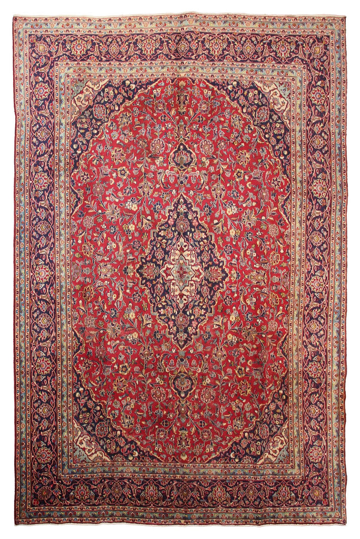 Hand Knotted Vintage Mashad Persian Rug, 292 x 385 cm