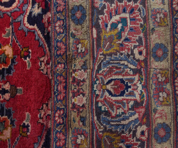 Hand Knotted Vintage Mashad Persian Rug, 198 x 295 cm (Clearance)
