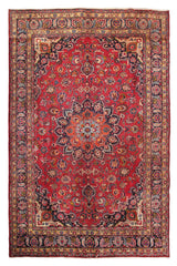 Hand Knotted Vintage Mashad Persian Rug, 198 x 295 cm (Clearance)