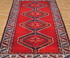 Hand Knotted Vintage Ardabil Persian Runner, 108 x 285 cm