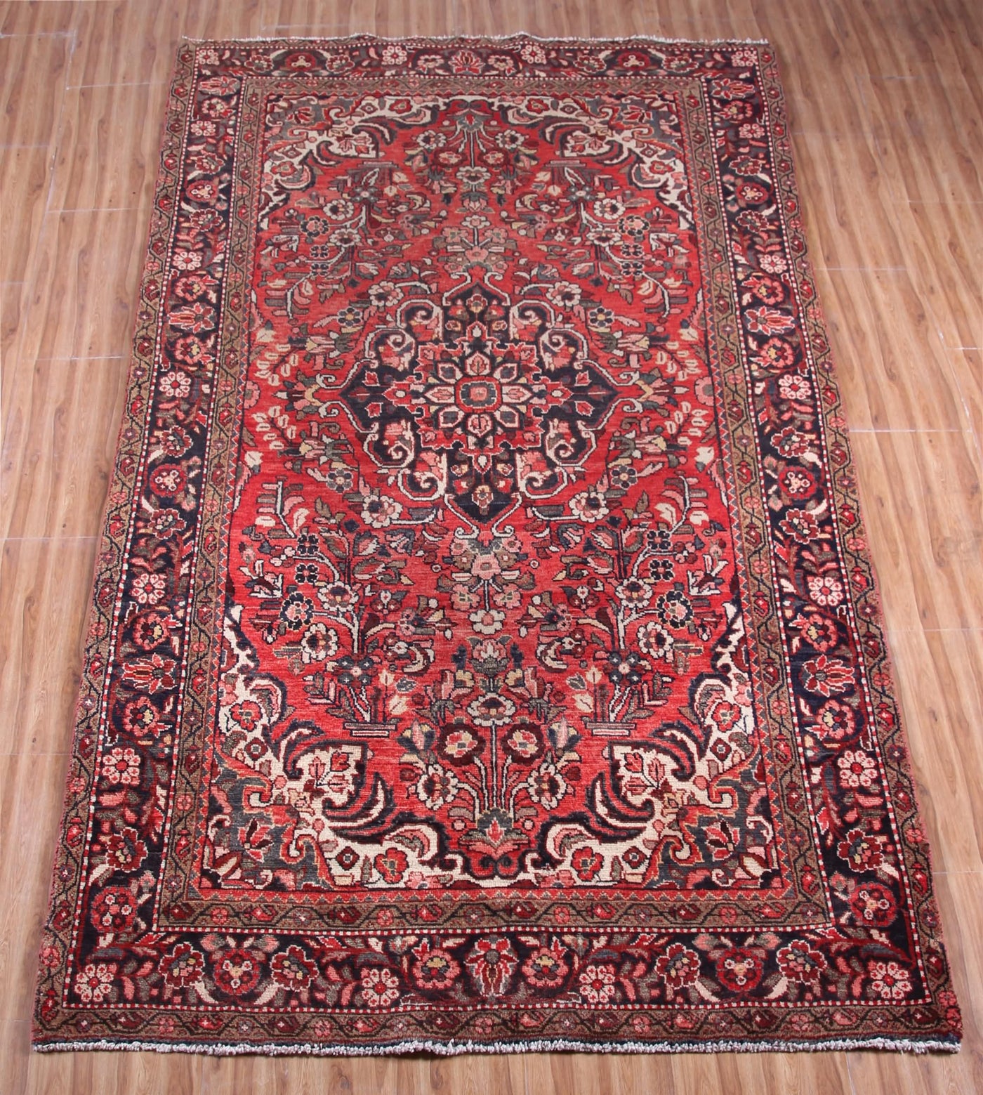 Vintage Hamadan Persian Rug – Ruby Drift